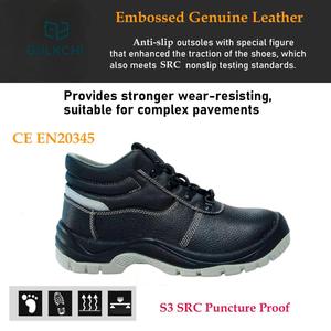 Chaussures de sécurité à embout d'<span class=keywords><strong>acier</strong></span> certifiées CE, bottes de travail unisexes, cuir véritable, imperméables, légères, respirantes, construction S3 SRC - Product Image 5