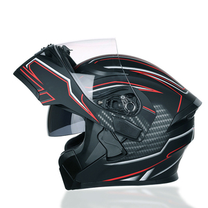 <span class=keywords><strong>Casque</strong></span> de moto <span class=keywords><strong>intégral</strong></span> à visière relevable en fibre de carbone Jiekai, double visière, certifié DOT, pour hommes - Product Image 3
