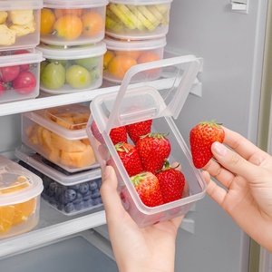 Household Storage Box Reusable Clear <b>Plastic</b> Crisper Storage <b>Container</b> Refrigerator <b>Food</b> <b>Container</b> for Vegetables and Fruits - Product Image 5
