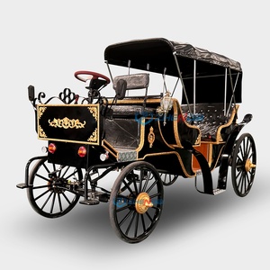Carruaje Eléctrico Turístico en Venta, Carroza Negra Europea para Turismo, Carroza para Bodas, Transporte Especial - Product Image 1