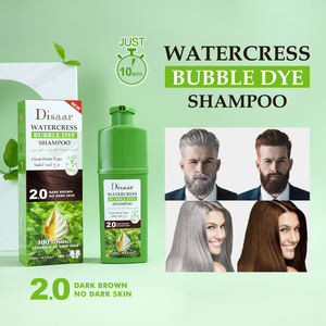 <span class=keywords><strong>Shampoo</strong></span> colorant brun foncé à bulles de cresson d'eau <span class=keywords><strong>Disaar</strong></span>, kératine, ginseng, coloration rapide, couverture parfaite à 100% des cheveux gris, shampooing colorant - Product Image 5