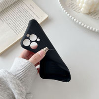 Étui de téléphone en silicone souple avec porte-cartes intégré pour 13 Pro Max, fente pour carte cachée à l'intérieur, surface mate, protection antichoc