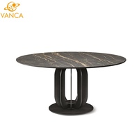 Ensemble de salle à manger en bois massif de frêne de style nordique avec table arrondie pour maison moderne, hôtel et villa, mobilier de salle à manger 10 places