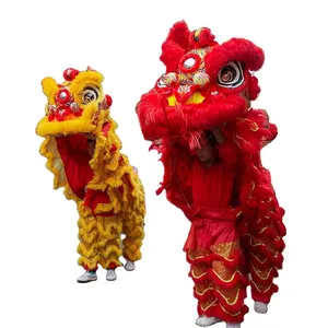 हाथ से बनाया कैंटोनीज़ प्रवृत्ति शेर नृत्य शुभंकर संगठन चीनी पारंपरिक प्रमुख त्योहार उत्सव शेर नृत्य पोशाक