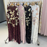 Fabricant de vêtements pour l'industrie lourde : Ensemble robe de soirée ample perlée, robe maxi kaftan faite à la main pour femme, pour l'Aïd et les mariages