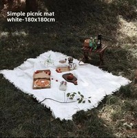 Tapis de sol de tente épais et résistant à l'humidité, pour pique-nique, camping, plage, fournitures d'extérieur, toutes saisons, pour 2 à 4 personnes