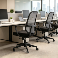 Chaises de bureau ergonomiques modernes et confortables avec support lombaire auto-ajustable, pivotantes, pour personnel et cadres