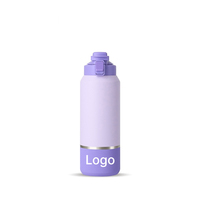 Bouteille isotherme durable en acier inoxydable SUS304 avec couvercle pop-up, idéale pour le sport et les voyages