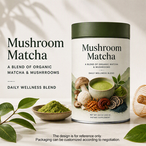 Matcha con Hongos para tu Ritual Matutino y Concentración en la Oficina, Matcha con 8 Hongos Funcionales + Espirulina <span class=keywords><strong>Azul</strong></span> - Product Image 1