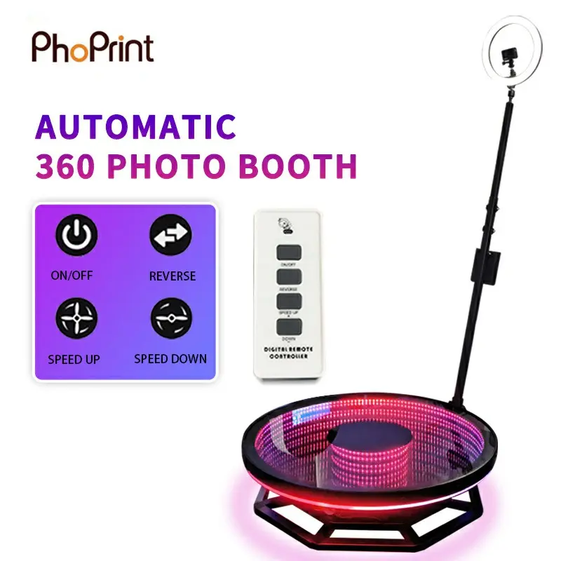 Automatisch rotierender 360° Dreh-Selfie-Foto-Ständer Selfie Geburtstag-Requisite Led 360° Foto-Ständer für Party