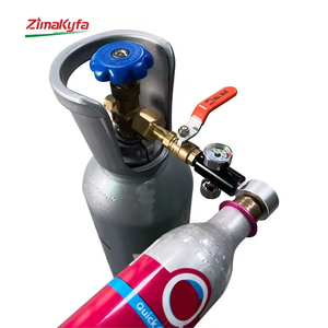 SodaStream Quick Connect Cylinder DUO <b>Adapter</b> Brass Black+Gold CO2 Refill 250Bar 2kPsi Gauge Ball Valve Customizable OEM - Product Image 5
