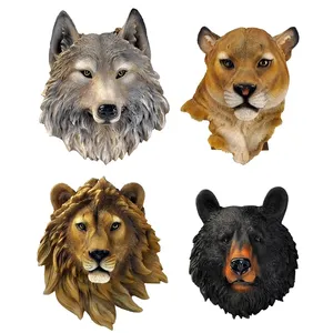 MK 뜨거운 판매 유럽 국가 창조적 인 벽걸이 형 수지 공예 가정 동물 머리 장식