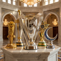 Coupe de champion de football personnalisée en argent écologique, impression UV, trophée en métal pour les événements sportifs