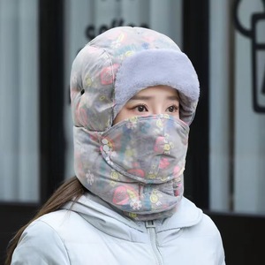 Winter Lei Feng Hat Women Warm Windproof Cotton <b>Neck</b> Ear Protection Cycling Outdoor Hat - Product Image 3