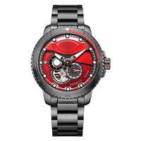 Montres de plongée automatiques en acier, lumineuses 24h/24, avec design d'usine et personnalisation par lots, similaire au design de la montre Flywheel, pour marque privée