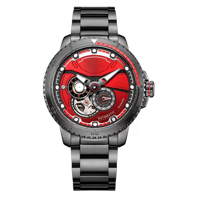 Factory Design & Custom Similar Flywheel 24 Hour Show Luminous Automatic Diving Steel Batch Watches for Guest's Own Brand