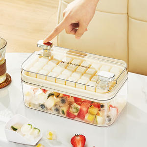 Machine à glaçons d'été Boîte de rangement carrée avec couvercle et <span class=keywords><strong>bac</strong></span> à glaçons Light Ice Ball Maker Mold Trays for Freezer Ice Cube Tray With Container - Product Image 3