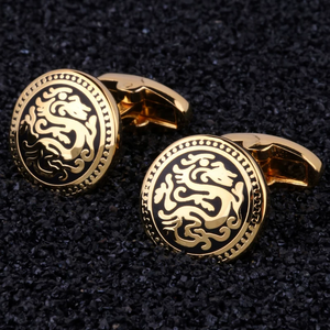 Boutons de manchette en acier inoxydable personnalisés en gros pour chemises d'hommes - Cadeaux de fiançailles, de mariage et d'anniversaire - Product Image 1