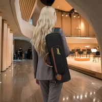 Estuche para Trompeta Impermeable, Acolchado de 15 mm, Ligero, con Asa de Cuero Oxford y Correa para el Hombro, Logotipo Personalizado OEM