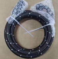 FS Custom #6 #8 #10 #12 #16 1/2 "3/8" 5/8 "3/4'' 1 ''E85 PTFE Kits de tuyaux de conduite de carburant noir avec raccord en PTFE à 90 degrés