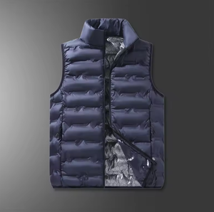 Chaleco deportivo informal impermeable de doble cara personalizado al por mayor para otoño e invierno, con cuello alto con cremallera y calefacción - Product Image 5