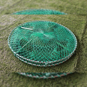 Gấp câu cá lồng nuôi trồng thủy sản bẫy cho cá Cua Tôm hùm tôm HDPE chất liệu thép Khung vòng mô hình - Product Image 5