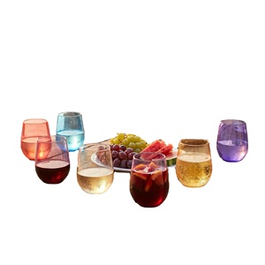 Vaso de Vidrio Transparente con Borde Rojo y Logotipo Personalizado, Moderno, para Vino Tinto, Herramienta Elegante para Degustación de Vinos, con Capacidad de 401-500 ml - Product Image 4