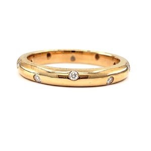 Tailor Made 18k Rose Gold Laser Logo High Quality Real Luxury Natural Diamond Elegant Slim Wedding Ring Band for Women Pave - Product Image 2