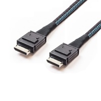 Câble de conversion de stockage serveur haute vitesse OCuLink SFF-8611 4i 36 broches vers Mini SAS HD SFF-8643 0,6 m PCIe 4.0