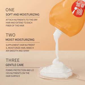 EXGYAN Extracto <span class=keywords><strong>de</strong></span> melocotón <span class=keywords><strong>leche</strong></span> <span class=keywords><strong>de</strong></span> <span class=keywords><strong>cabra</strong></span> aminoácidos <span class=keywords><strong>mascarilla</strong></span> orgánica hidratante para alisar el cabello - Product Image 5