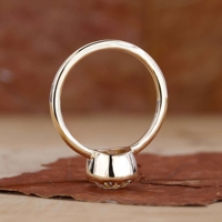 Bague de fiançailles solitaire en diamant de laboratoire de 2 carats, taille ronde, sertie en clos, or massif 10K 14K 18K, certifiée IGI CVD/HPHT