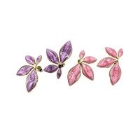 Boucles d'oreilles clous en acier inoxydable tendance, design mignon et miniatures (lèvre, étoile, papillon, coléoptère), hypoallergéniques