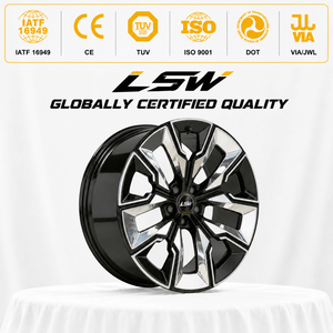 LS8040 20x9.0 5x114.3 Black Machined Alloy Rims Split Spoke 5-Lug <b>Wheels</b> Ready to <b>Ship</b> Factory Price - Product Image 3