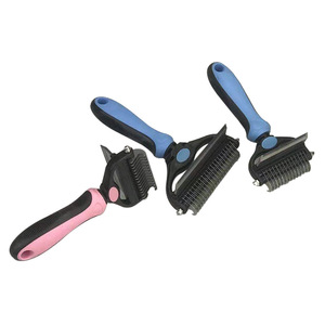 Pet Hair Detangling Comb Double Sided Large 22 Small 14 For Dog Grooming Plastic Stainless Steel - Product Image 4