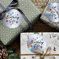 Étiquettes holographiques PET personnalisées de haute qualité, résistantes à l'huile et à l'eau - Autocollants adhésifs holographiques laser pour la marque et les cadeaux