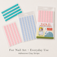 Bandes d'argile adhésives pour la pose d'ongles artificiels et les projets créatifs légers, couleurs pastel pour une utilisation créative à la maison et au bureau