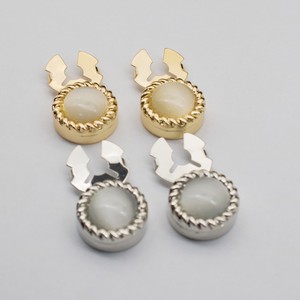 Boutons de manchette tendance et minimalistes en pierre œil-de-chat ronde, style français unisexe, couvre-boutons de chemise, fermoirs, couvre-boîte - Product Image 3