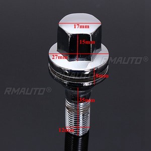 4 ชิ้น M12x1.25 17 มม.น็อตล้ออัลลอยด์น็อตแบบแบนสำหรับเปอโยต์ 206 207 307 308 406 407 607 - Product Image 2
