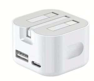 UK Plug 35W <b>USB</b> A+<b>C</b> Charger <b>Adapter</b> With Box Package Fast QC3.0 <b>USB</b> <b>C</b> Mobile Phone Wall Charger Block for Phone 16 15/14/13 - Product Image 3