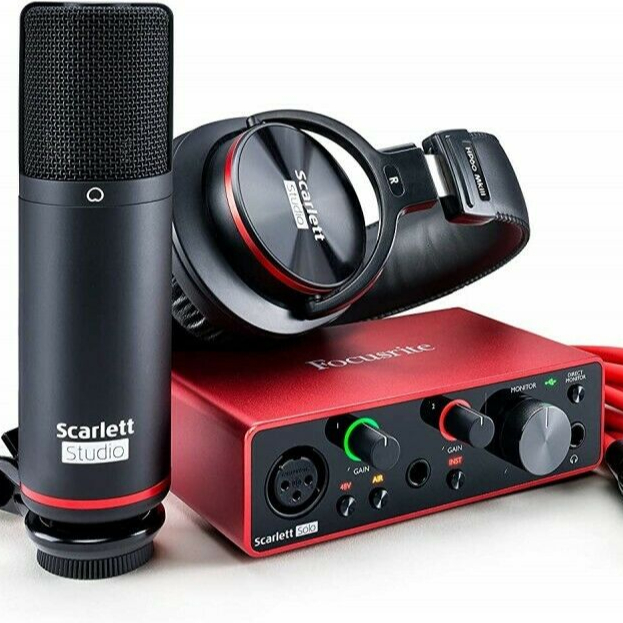 Использованные Оригинальные звуковые карты F-ocusrites Scarlett Solo Microphones