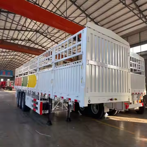 Remolque para Ganado de 80-100 Toneladas, Remolque de 3 Ejes para Transporte de Animales, Caña de Azúcar y Carga, Semirremolque con Barandas - Product Image 2