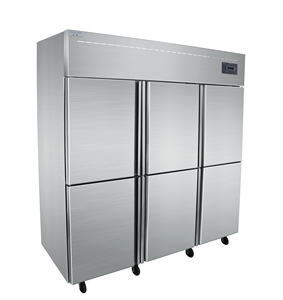 Nouveau produit : Réfrigérateur-congélateur commercial domestique compact 6 portes à double température, économe en énergie - Product Image 1