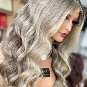 สีแพลทินัม 300 ความหนาแน่นลูกไม้วิกผมมนุษย์ด้านหน้าลูกไม้ Body Wave Pre Plucked ผิวขาวปมสําหรับผู้หญิงสีขาว - Product Image 1