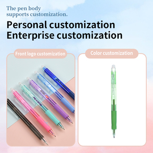 Custom Black Core 0.5mm <strong>Erasable</strong> Gel <strong>Pen</strong> with LOGO Crystal Blue Plastic Material Easy Friction for Hot Personalized Ink <strong>Pens</strong> - Product Image 3