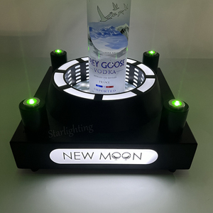 Discothèque bar métal artisanat stand d'exposition vert laser lueur LED bouteille glorifier VIP présentateur d'affichage pour Champagne XO <span class=keywords><strong>Vodka</strong></span> - Product Image 1