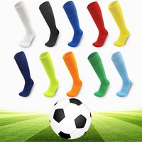Chaussettes de football professionnelles pour hommes, montantes, couleur unie, respirantes, avec revers tricoté, ODM, pour le printemps, course et basketball