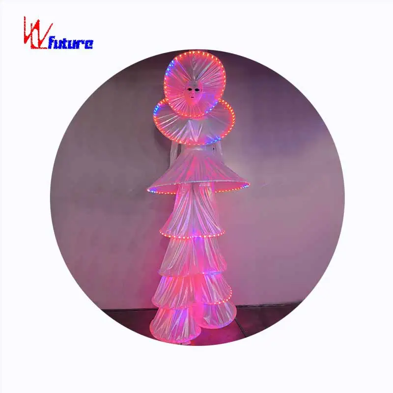 LED 발광 매직 쇼 활동 파티 공연 마스크 칼라 죽마 의상