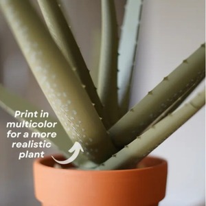 3D Printed Artificial Aloe Vera Pot <b>Pen</b> <b>Refill</b> Barbados Aloe - Product Image 5
