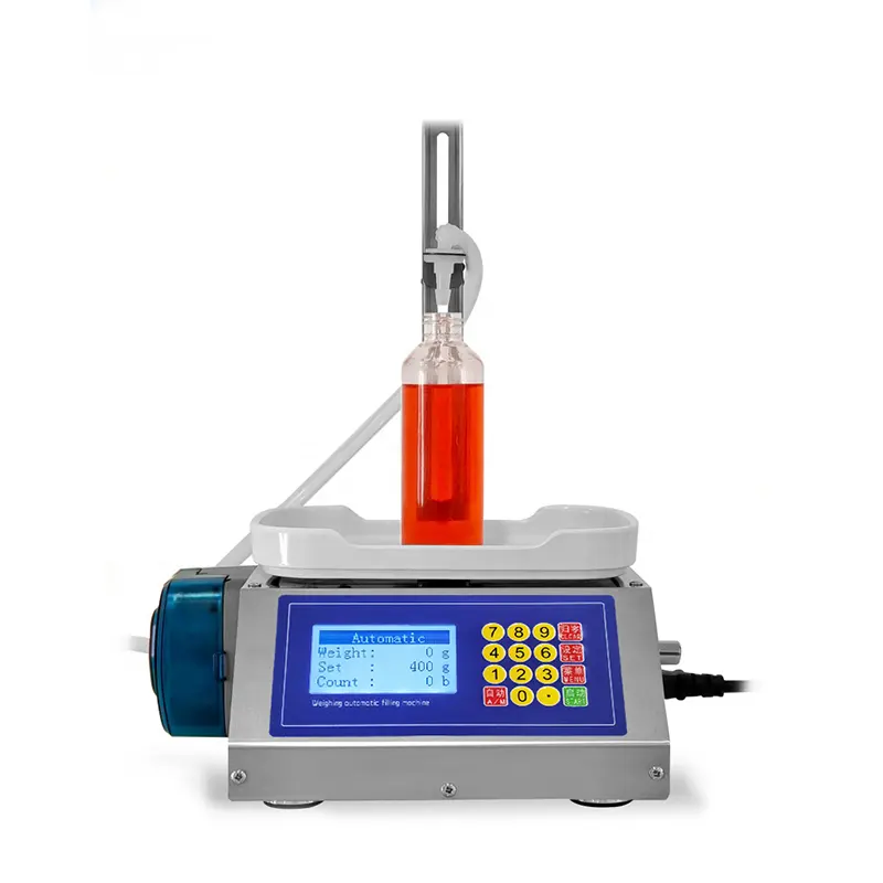 Weighing type automatic peristaltic pump small quantitative perfume liquid essential oil nail polish filling machine