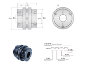 Mito 45 #   Accouplement flexible à disque unique en acier, série à pas variable, pour arbres de grande hauteur, disponible en OEM, garantie 1 an